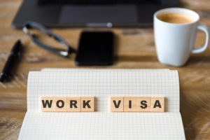 blocks spell out work visa in the office of employer who is applying for PERM labor certification
