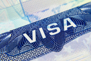 up close view of the visa of a permanent labor certification applicant