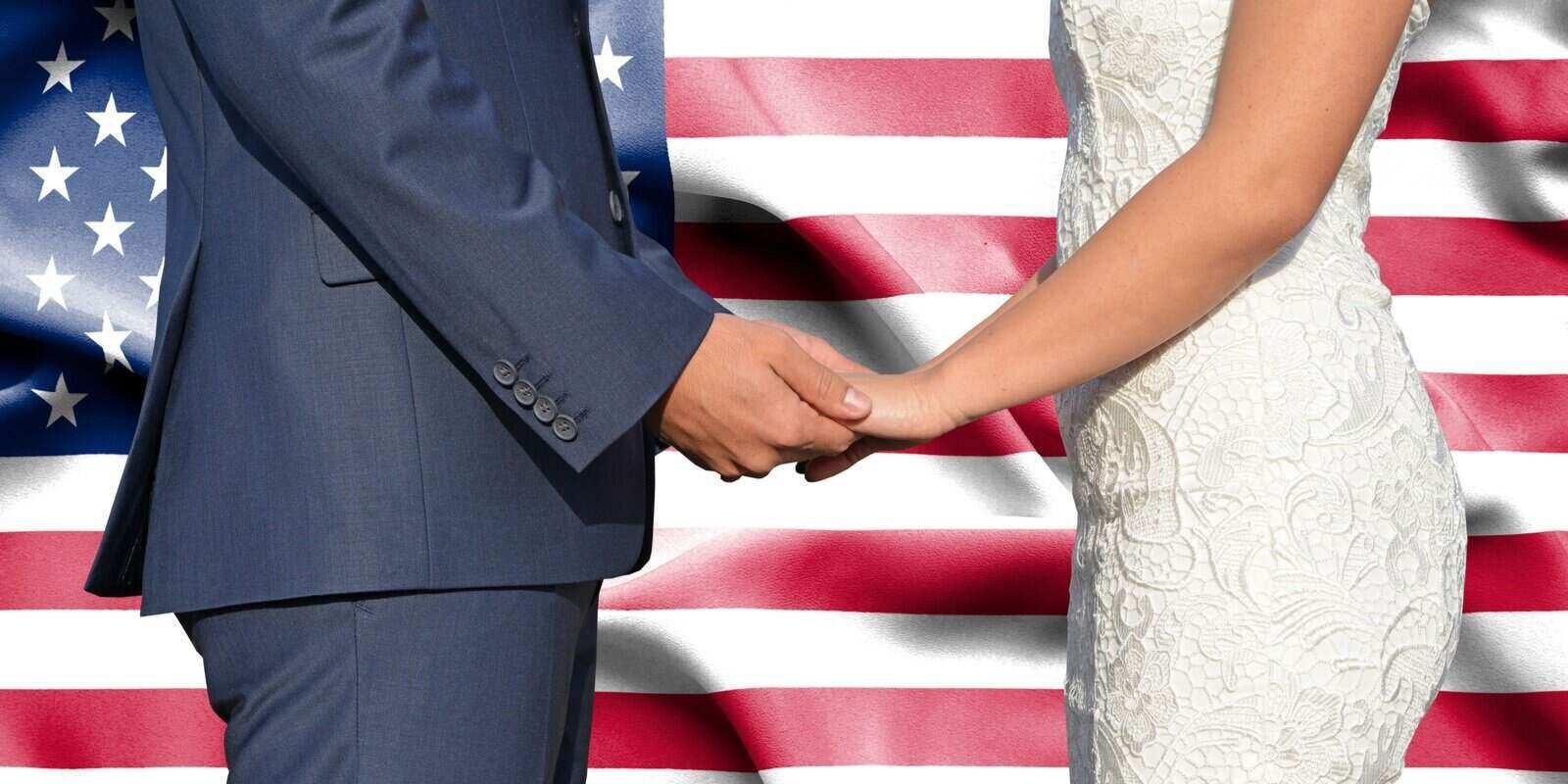 husband and wife holding hands