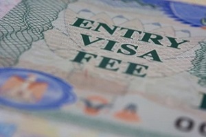 entry visa fees concept